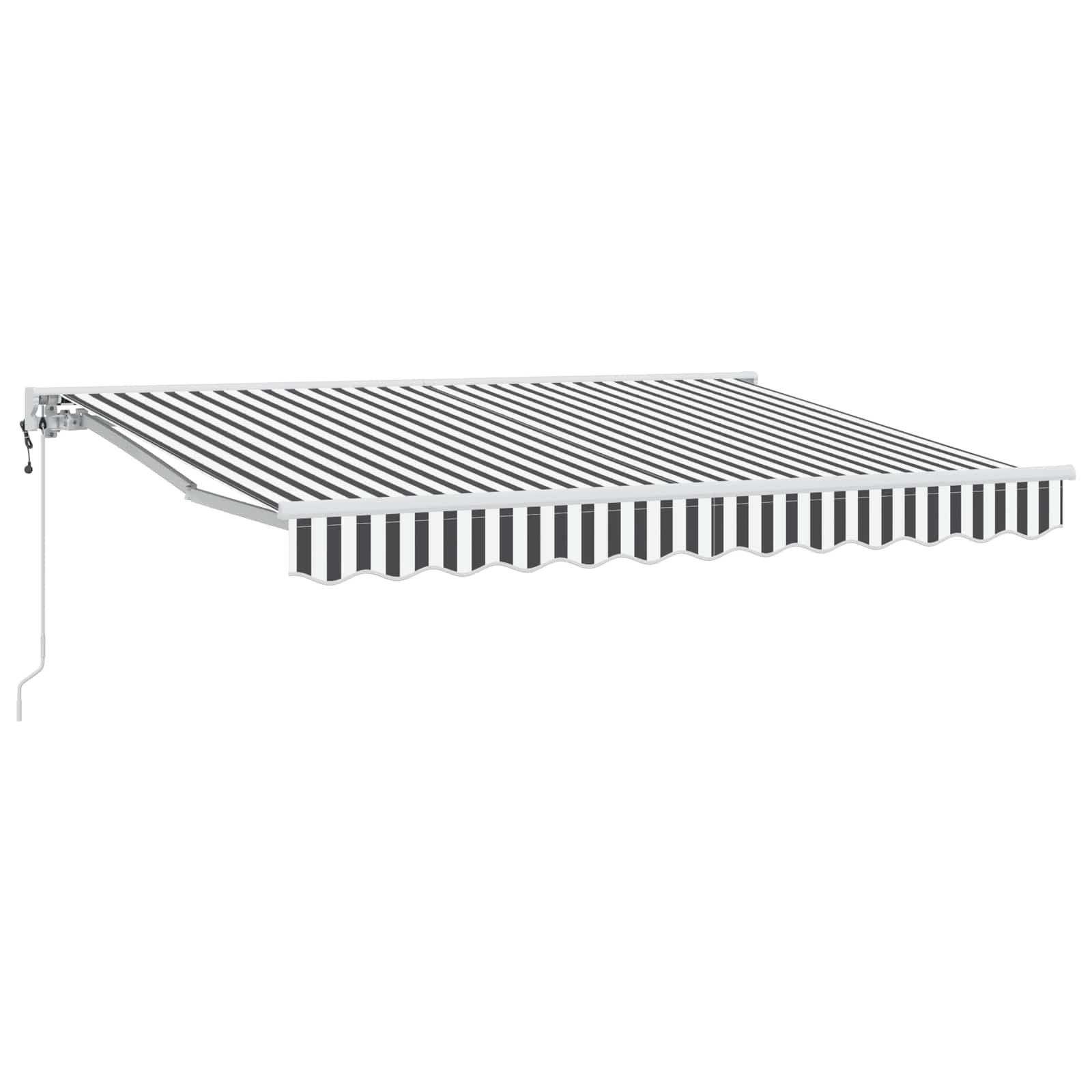 Elektrische Markise, ausziehbar, 3x2,5 m, Anthrazit/Weiß