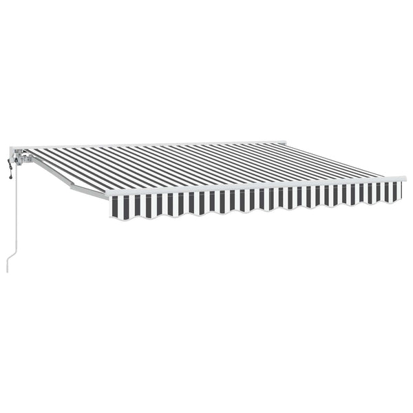 Elektrische Markise, ausziehbar, 3x2,5 m, Anthrazit/Weiß