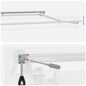 Elektrische Markise, Ausziehbar, Hellgrau, 3x2,5m