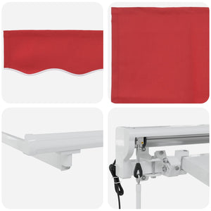 Elektrische Markise, Rot, 3x2,5m