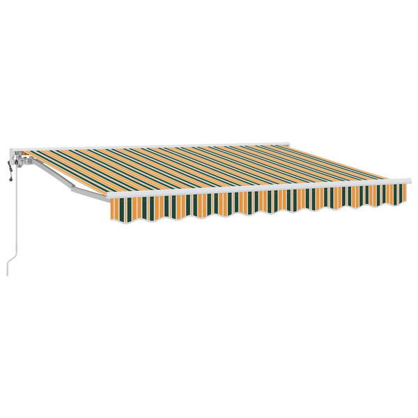 Elektrische Markise Grün/Gelb 3x2,5 m