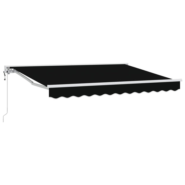 Elektrische Markise, ausziehbar, 3,5x2,5m, Schwarz