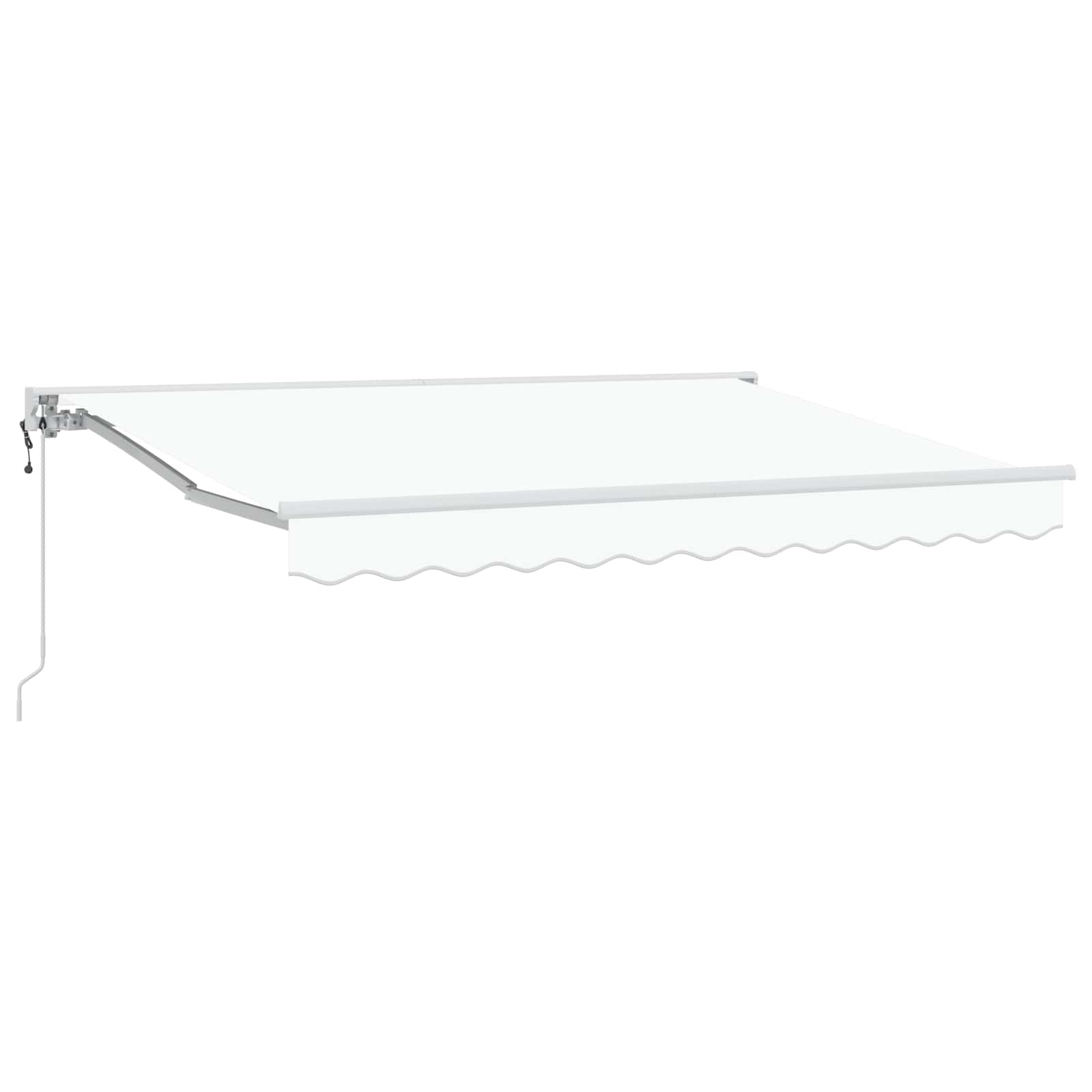 Elektrische Markise, Ausziehbar, 3,5x2,5m, Weiß