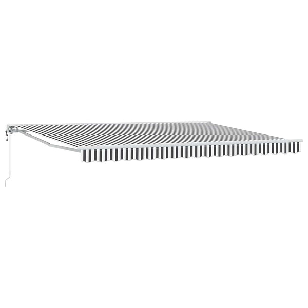 Elektrische Markise 4x3,5 m Anthrazit/Weiß