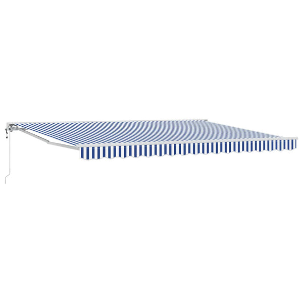 Elektrische Markise, Ausziehbar, 4,5x3 m, Blau/Weiß