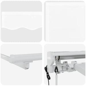 Elektrische Markise, ausziehbar, 4,5x3,5m, Weiß