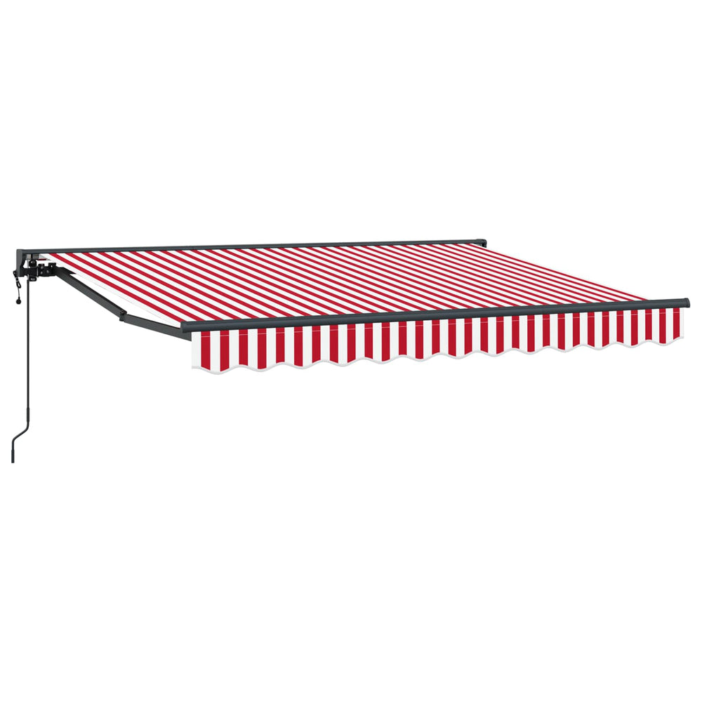 Elektrische Markise, Ausziehbar, Rot/Weiß, 2,5x2m