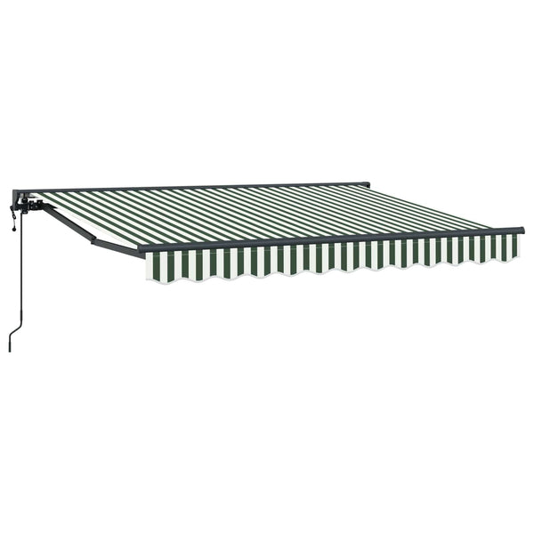 Elektrische Markise, 3x2 m, Grün/Weiß