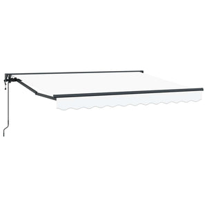 Elektrische Markise, ausziehbar, 3,5x2m, Weiß