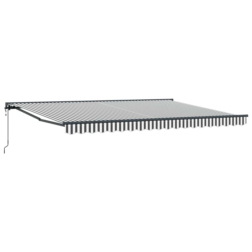 vidaXL Store banne électrique rétractable anthracite et blanc 4 x 2 m