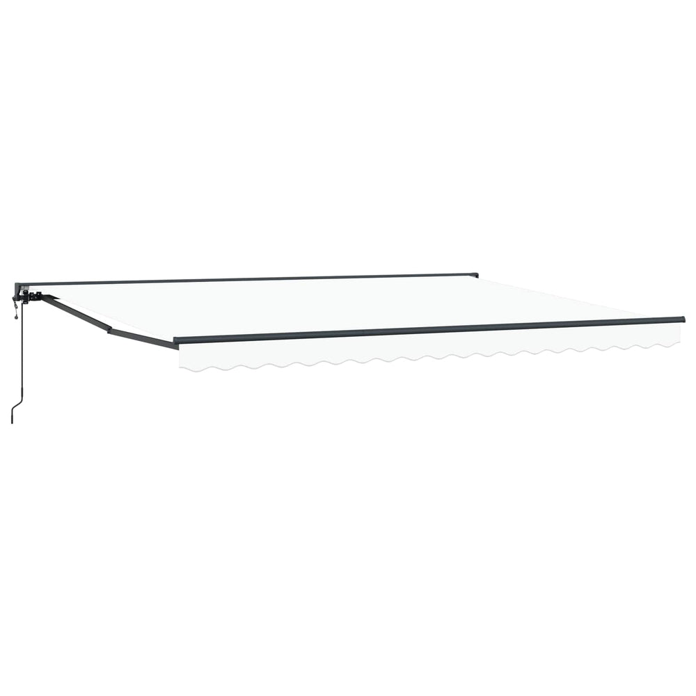 Elektrische Markise, ausziehbar, 4x2 m, Weiß & Anthrazit