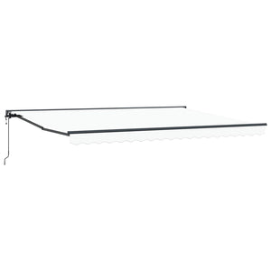 Elektrische Markise, ausziehbar, 4x2 m, Weiß & Anthrazit