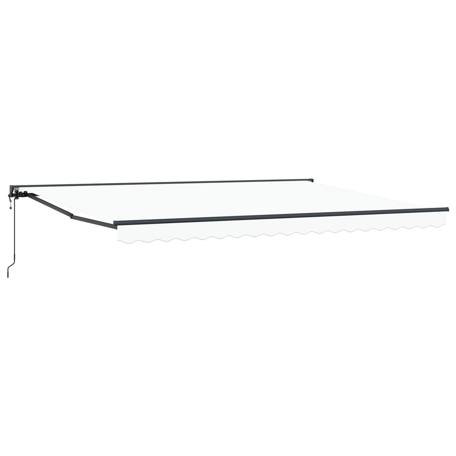 Elektrische Markise, Ausziehbar, 4x3,5 m, Weiß/Anthrazit