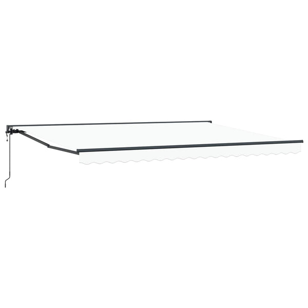 Elektrische Markise, Ausziehbar, 4x3,5 m, Weiß/Anthrazit