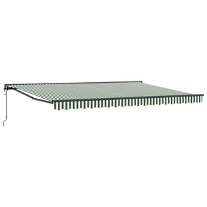 Elektrische Markise 5x3,5 m Grün/Weiß/Anthrazit