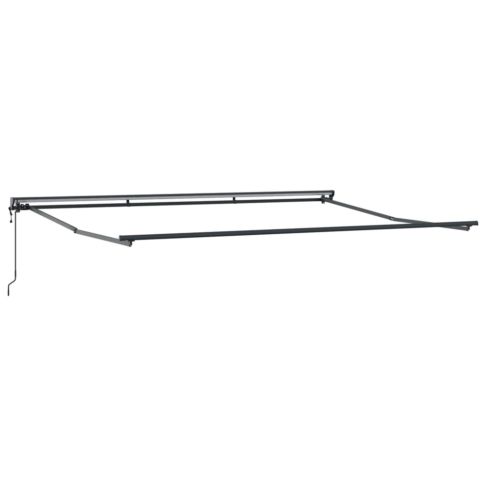 Elektrische Markise 5x3,5 m Grün/Weiß/Anthrazit