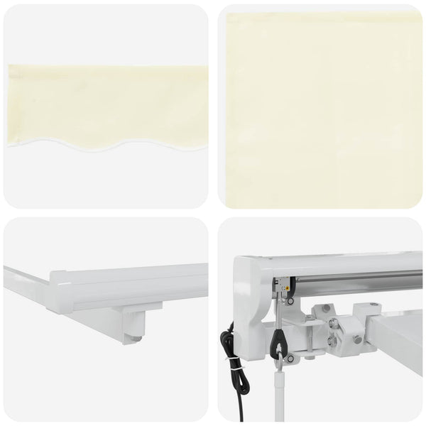 Elektrische Markise, Creme/Weiß, 2,5x2m