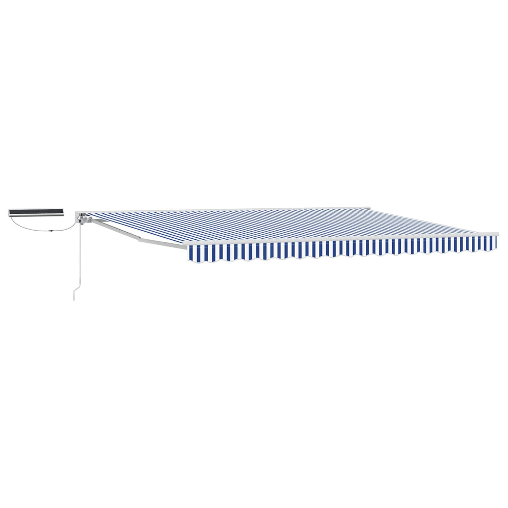 Elektrische Markise, Ausziehbar, 4x2m, Blau-Weiß