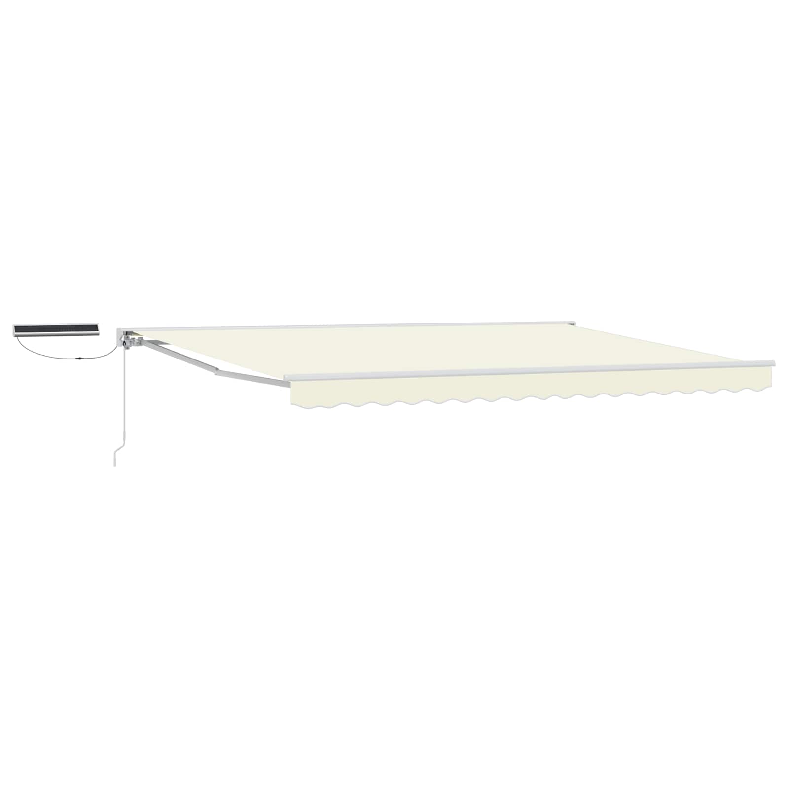 Elektrische Markise, Ausziehbar, 4x2 m, Creme/Weiß