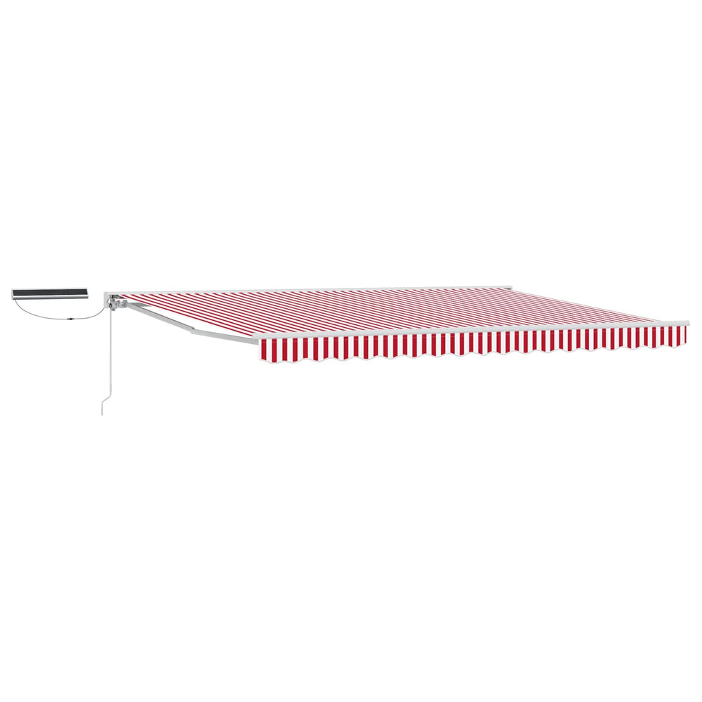 Elektrische Markise, Ausziehbar, 4x2m, Rot/Weiß