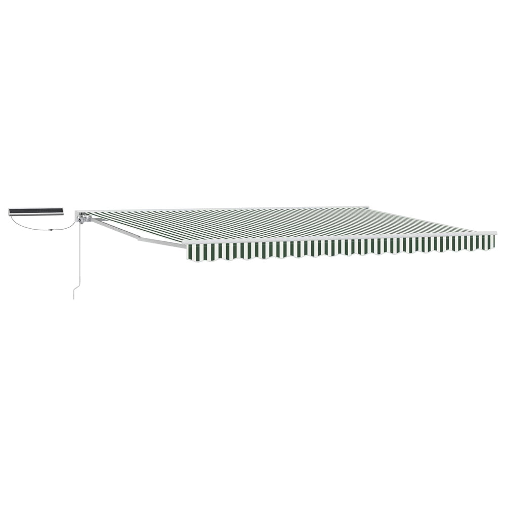 vidaXL Store banne électrique rétractable Vert et Blanc 4 x 2 m