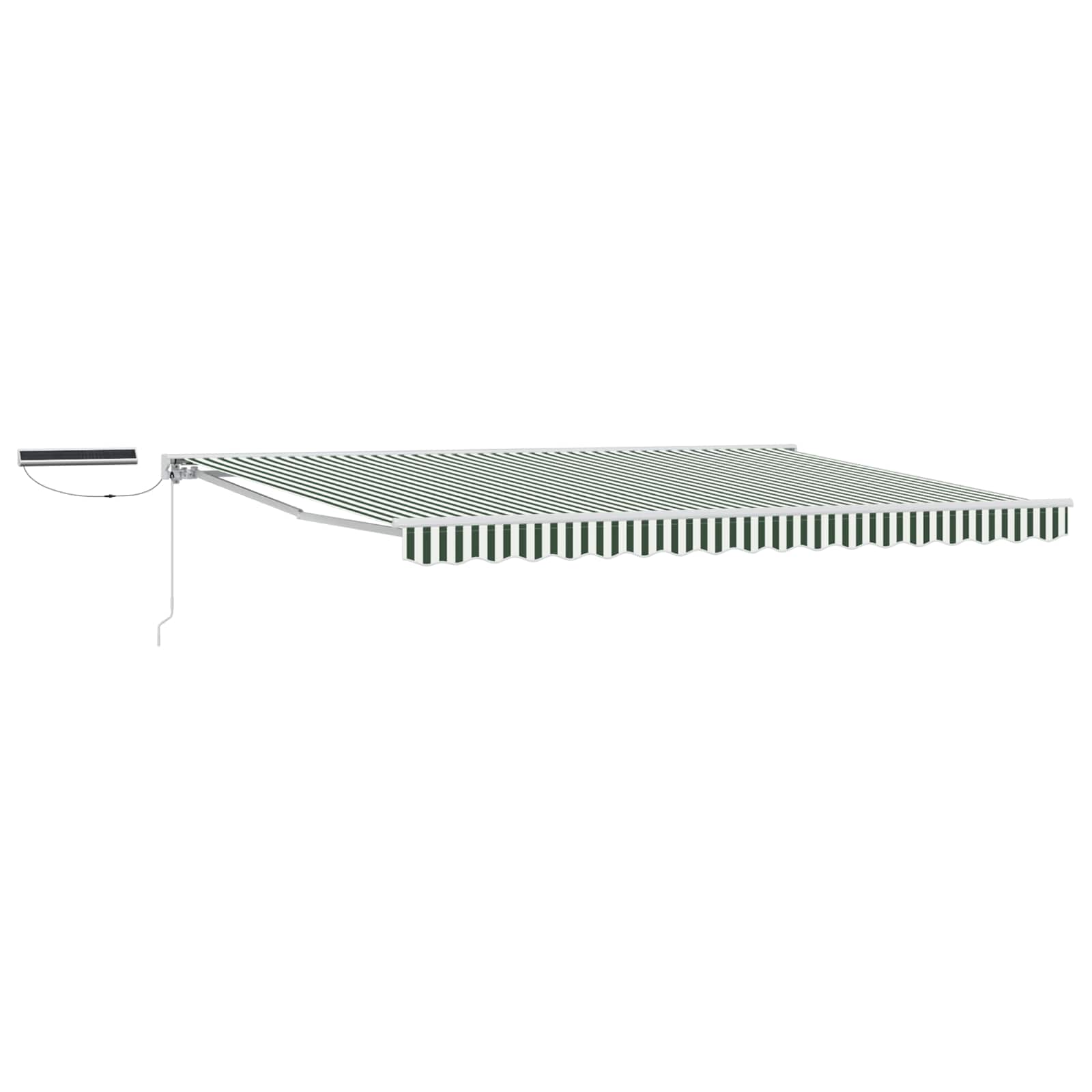 Elektrische Markise, Ausziehbar, Grün/Weiß, 4x2m