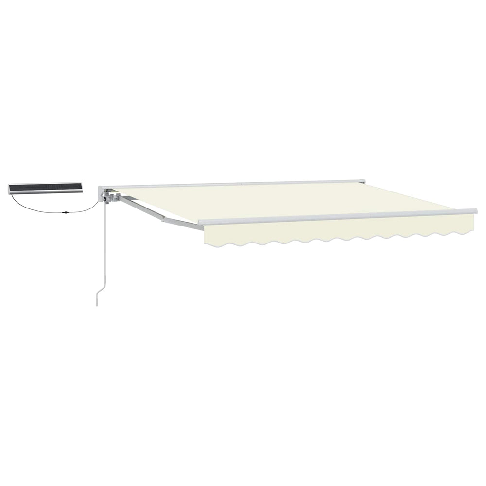 vidaXL Auvent électrique rétractable crème et blanc 3 x 2,5 m