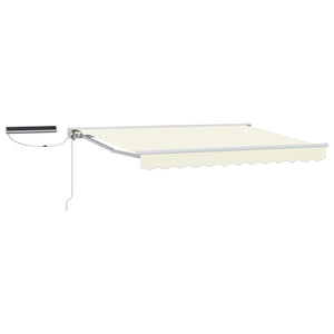 vidaXL Auvent électrique rétractable crème et blanc 3 x 2,5 m