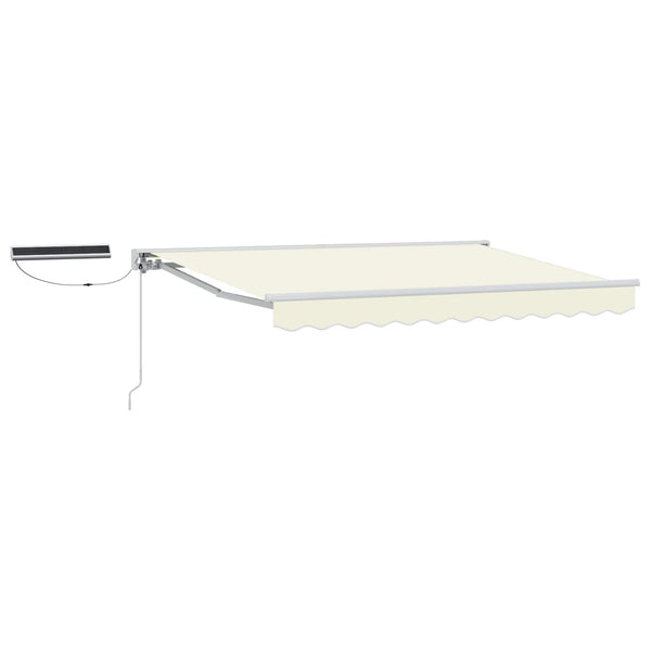 vidaXL Auvent électrique rétractable crème et blanc 3 x 2,5 m