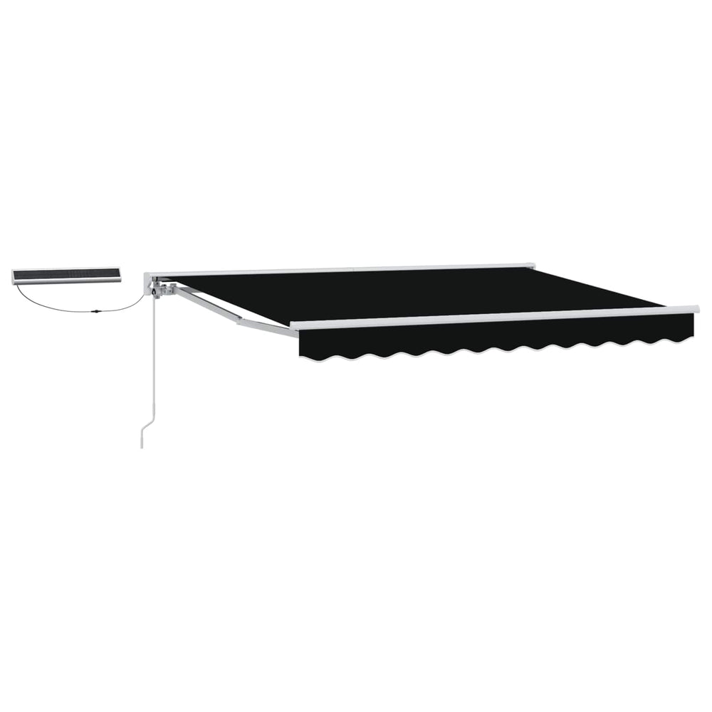 Elektrische Markise 3x2,5m Schwarz-Weiß