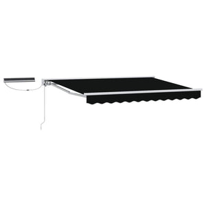 Elektrische Markise 3x2,5m Schwarz-Weiß