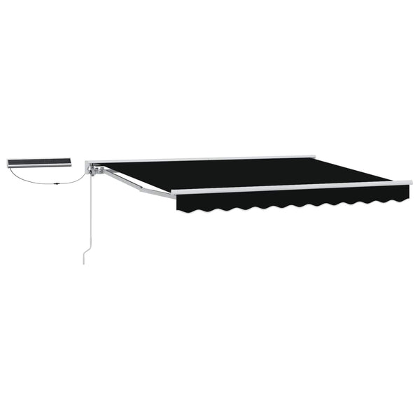 Elektrische Markise 3x2,5m Schwarz-Weiß