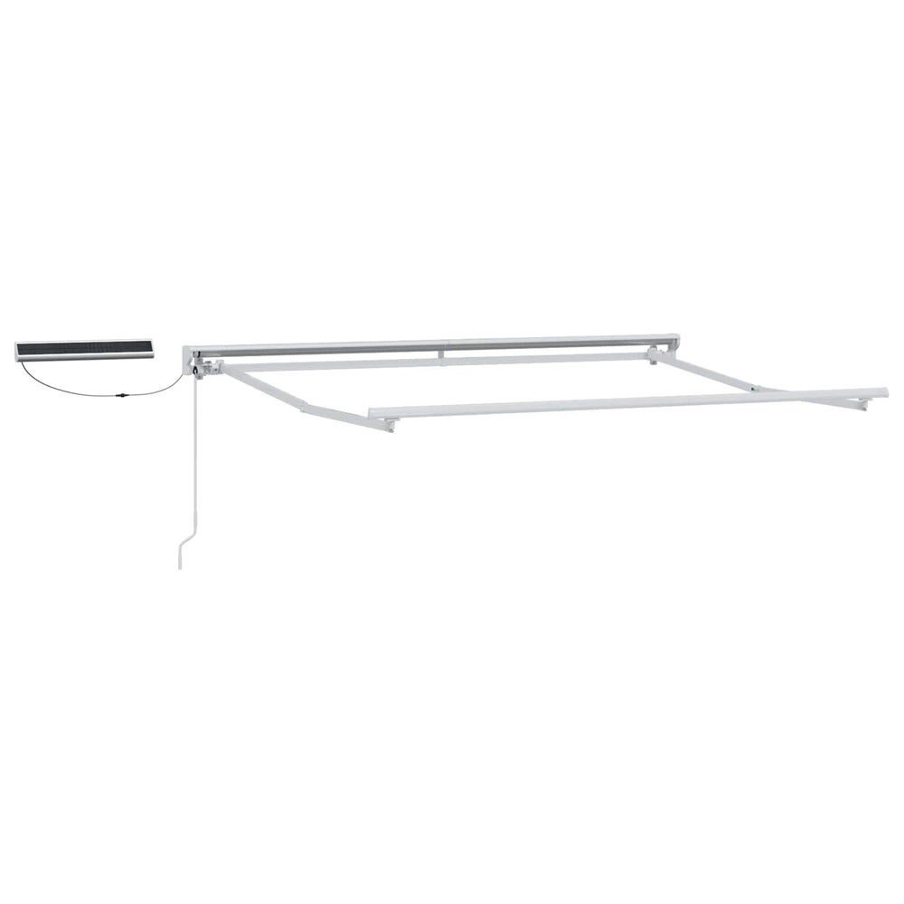 Elektrische Markise, ausziehbar, 3,5x2,5m, Grün/Gelb/Weiß