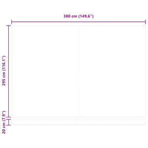 Elektrische Markise, 4x3 m, Beige/Weiß