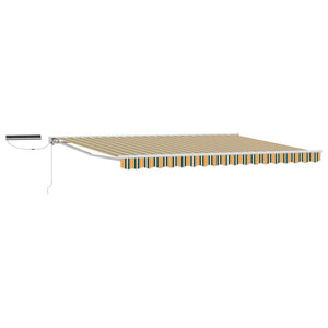 Elektrische Markise Grün/Gelb/Weiß 4,5x3m