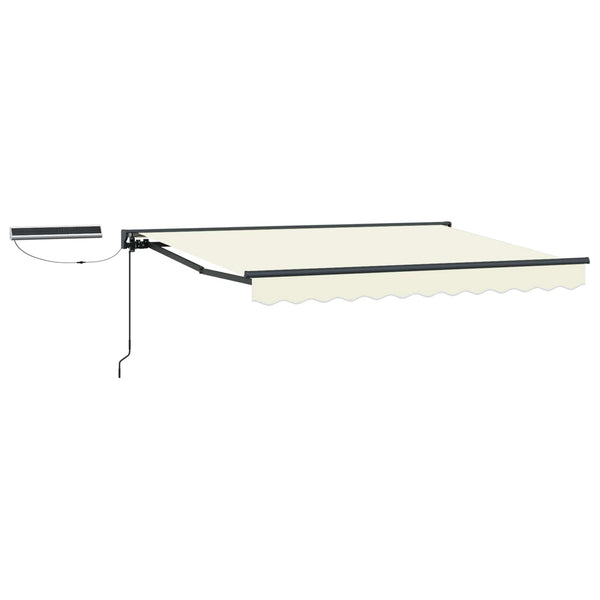 Elektrische Markise, Ausziehbar, 2,5x2m, Creme/Anthrazit