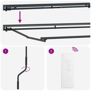 Elektrische Markise 3x2m Beige Anthrazit