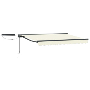 Elektrische Markise, Ausziehbar, 3,5x2m, Creme/Anthrazit