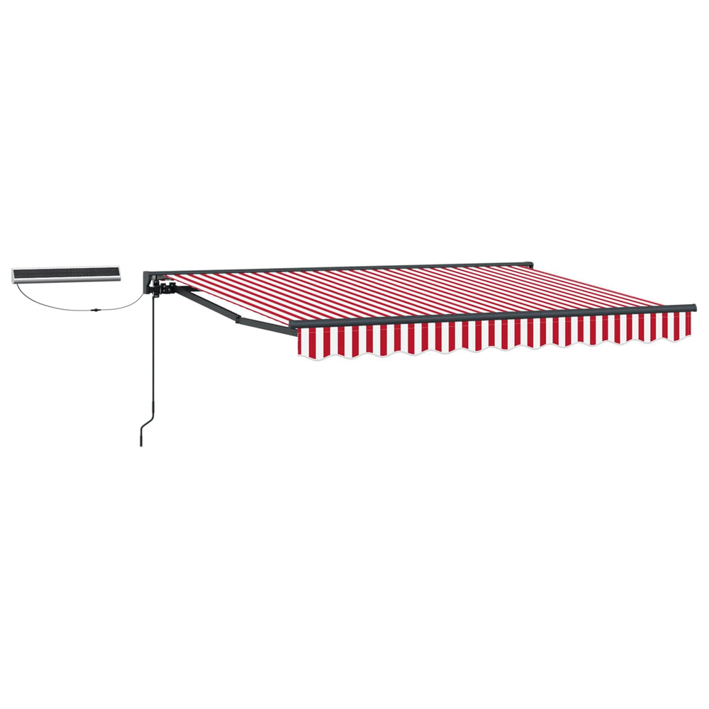 vidaXL Auvent électrique rétractable Rouge, Blanc, Anthracite 3 x 2,5 m