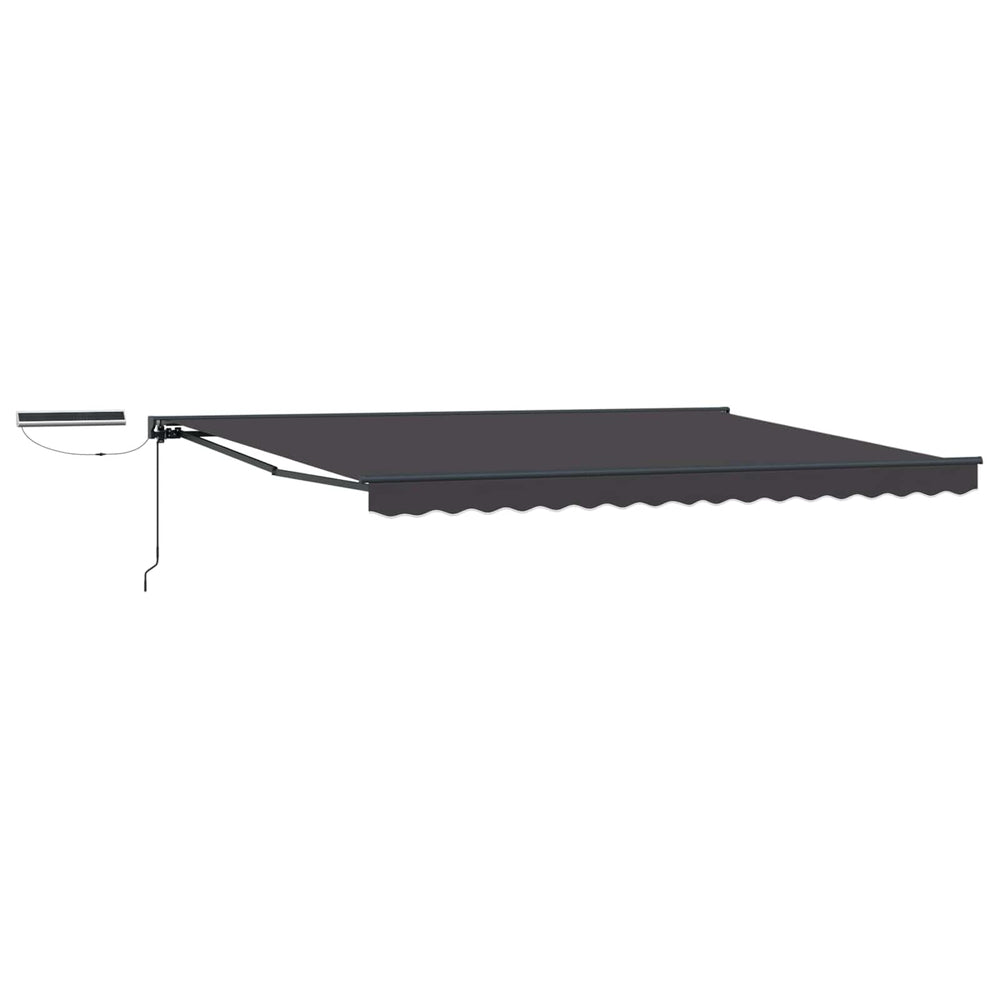 Elektrische Markise, Ausziehbar, 4x3m, Anthrazit/Grau