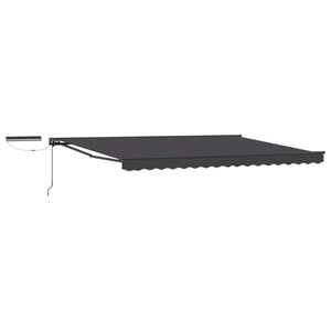 Elektrische Markise, Ausziehbar, 4x3m, Anthrazit/Grau