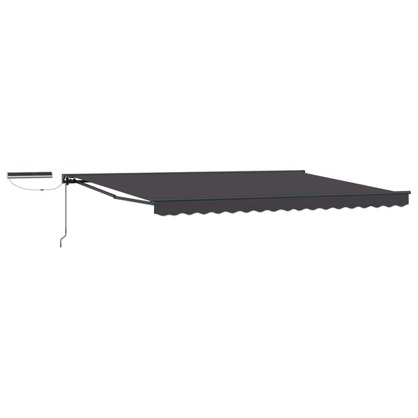 Elektrische Markise, Ausziehbar, 4x3m, Anthrazit/Grau