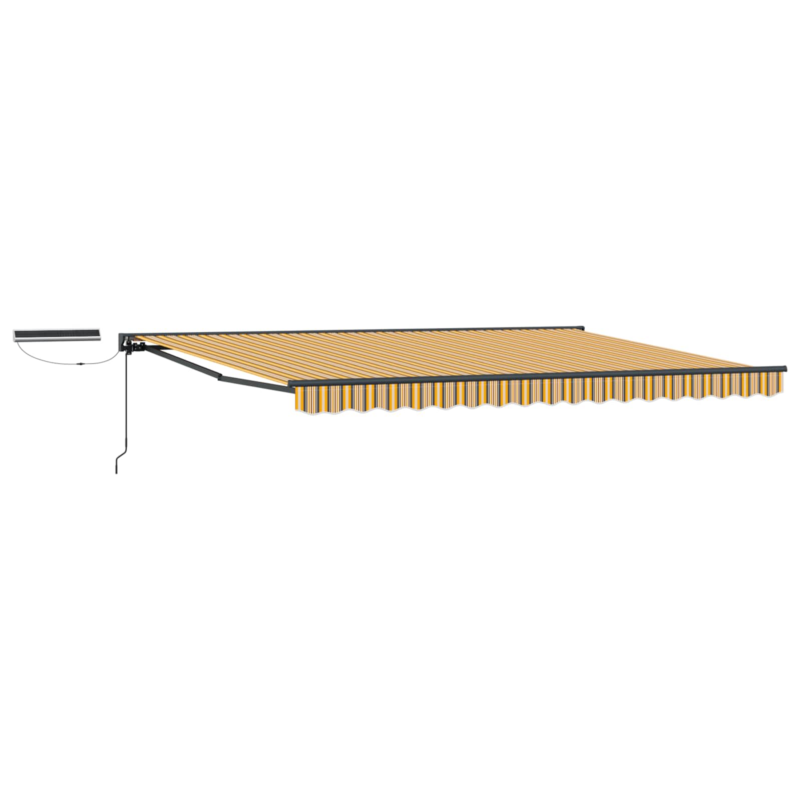 Elektrische Markise 4x3m - Gelb, Grau, Anthrazit