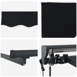 Elektrische Markise, 4x3 m, Schwarz & Anthrazit