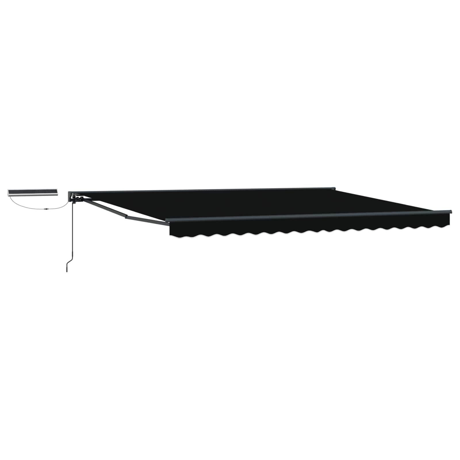Elektrische Markise, 4x3 m, Schwarz & Anthrazit