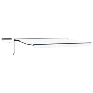 Elektrische Markise 4x3 m, Weiß/Anthrazit