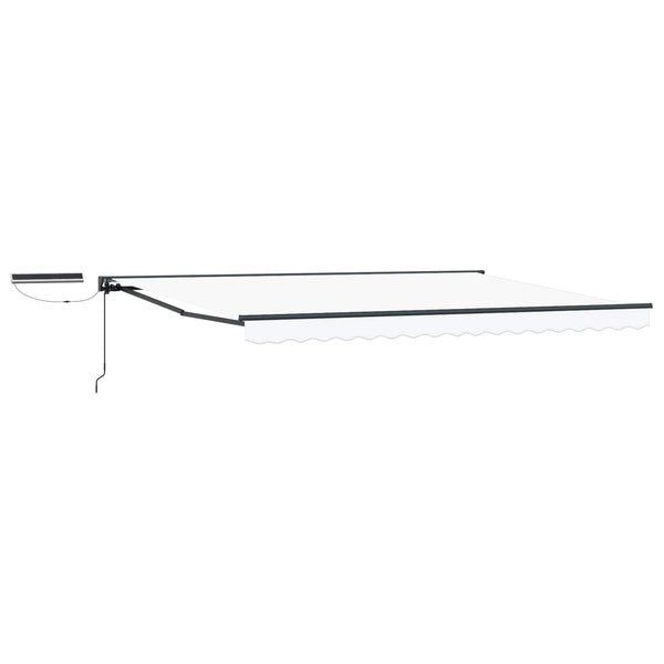 Elektrische Markise 4x3 m, Weiß/Anthrazit