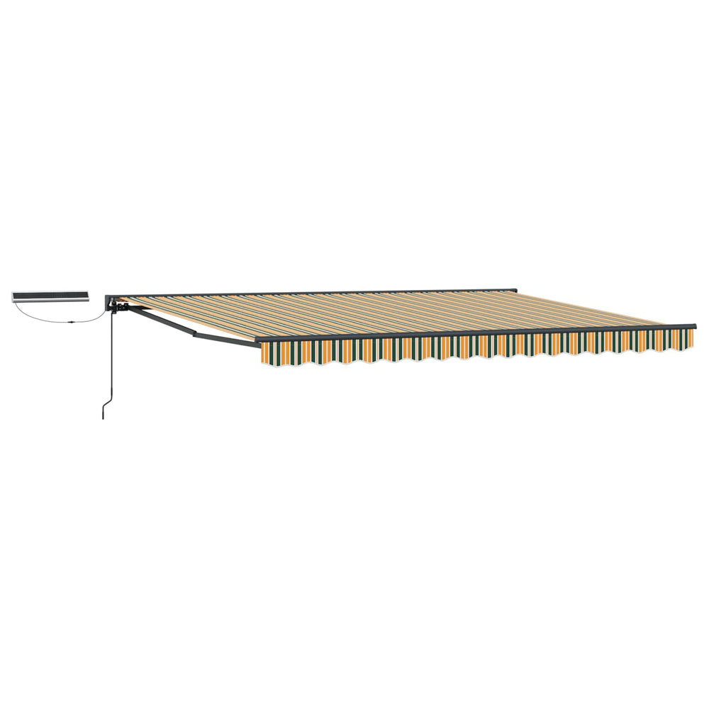 Elektrische Markise 4x3 m, Grün/Gelb/Anthrazit