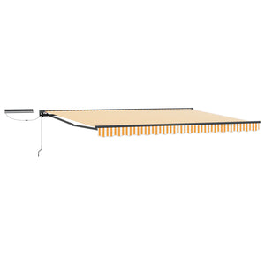 Elektrische Markise 4,5x3m Gelb/Weiß/Anthrazit