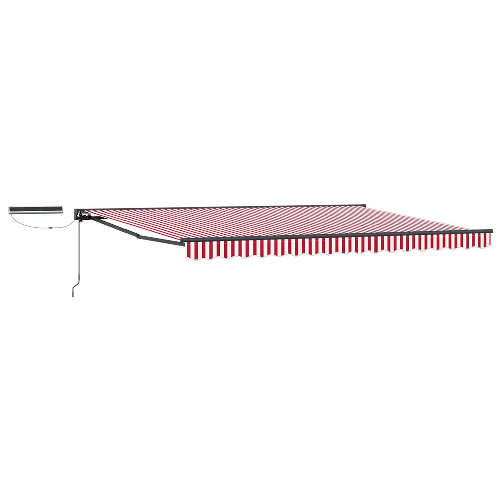vidaXL Auvent électrique rétractable Rouge, Blanc, Anthracite 4,5 × 3 m